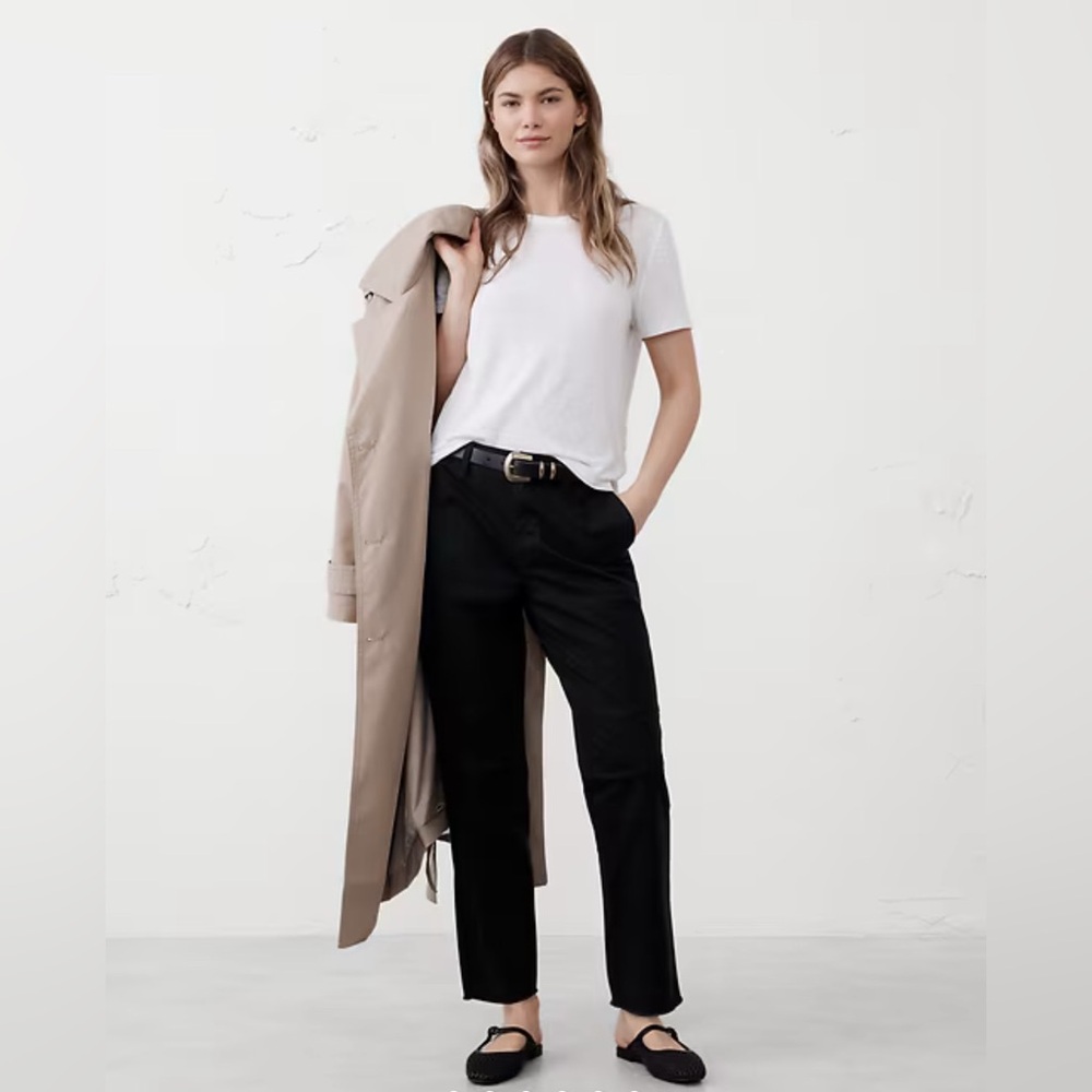 Banana Republic Factory Black and White Straight Leg Pants